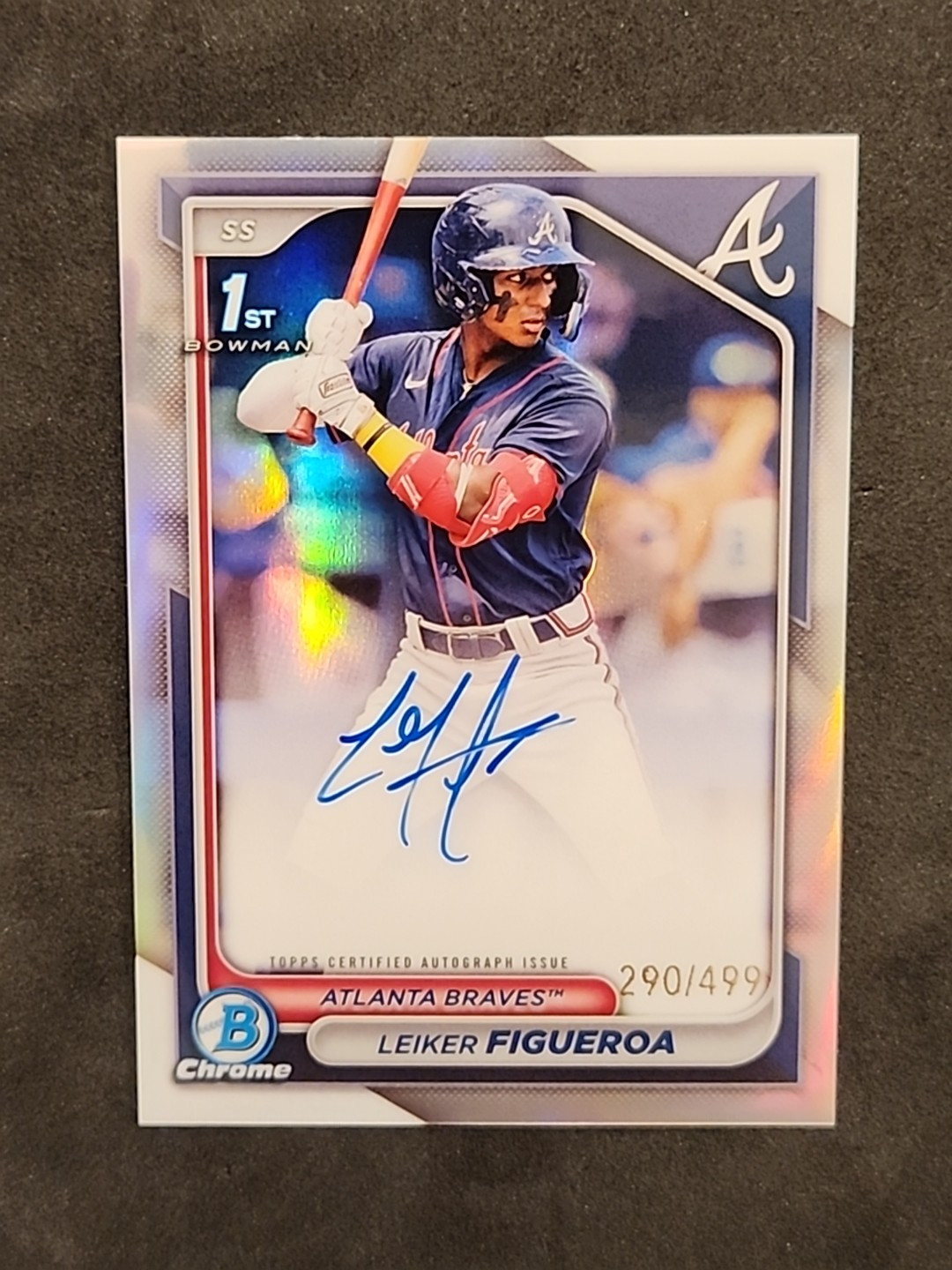 LEIKER FIGUEROA 2024 Bowman Chrome 1st Refractor RC Autograph Auto 290/499