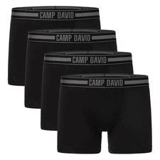 CAMP DAVID Men's Boxer Shorts, 4-Pack - Comfort Cotton Boxer Shorts 4P, Logo...