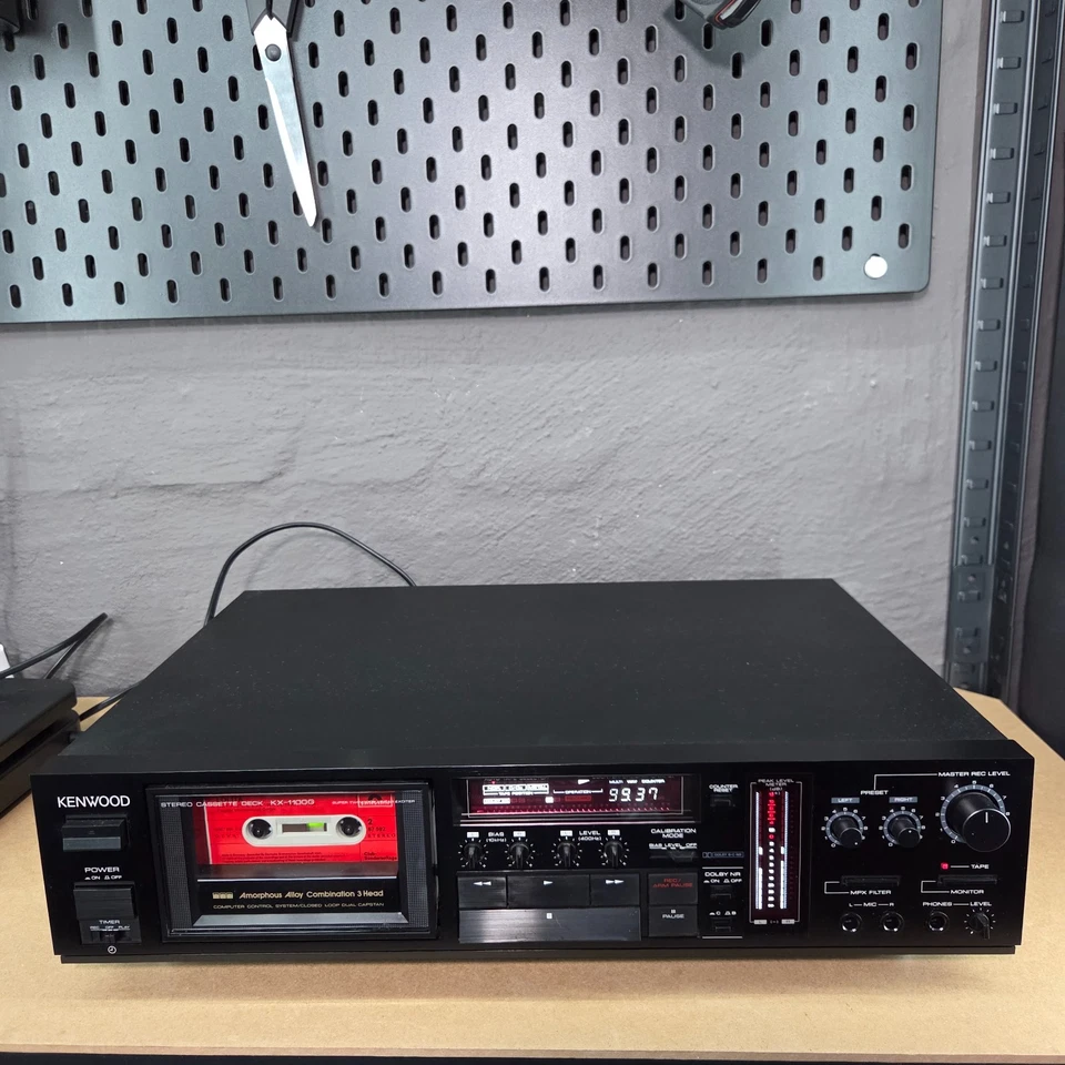 Kenwood KX-1100G High-End 3-Kopf Kassettendeck Schwarz inkl. Original-Anleitunge - Bild 2 von 4