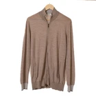 CESARE ATTOLINI cardigan men's beige 70% cashmere 30% silk size 54 13572