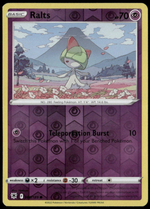 Ralts - 060/189 -  Reverse Holo - Astral Radiance - NM/M
