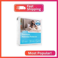 Linenspa Waterproof Mattress Protector, Twin Size   Fitted Sheet Style, Breathab
