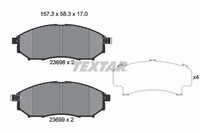 1 X Bremsbelagsatz BremsbeläGe Textar 2369803 FüR Infiniti M