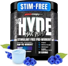 PROSUPPS Mr. Hyde Max Pump Pre Workout Powder - Stim-Free Preworkout Supports Bl