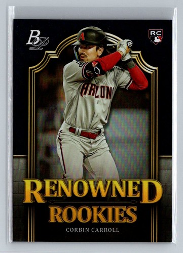 Corbin Carroll #RR-7 — 2023 Bowman Platinum Renowned Rookies baseball card