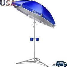 Portable UV Blocking Sun Shade Umbrella Adjustable Tripod Base Outdoors New
