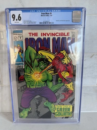 Iron Man # 9 1969 Marvel CGC 9.6 White Pages High Grade Only 19 nicer