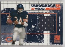 2003 Donruss Elite Throwback Threads Game-Worn JSY Walter Payton Promo Bears HOF