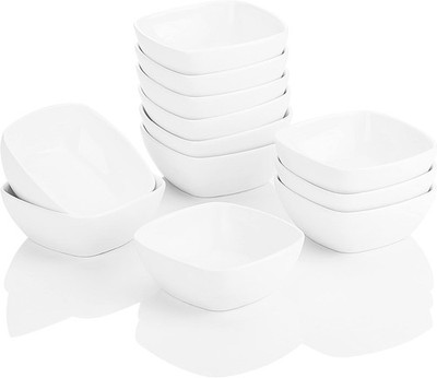 MALACASA, Serie Ramekin Dish, 12-teiliges Set MINI Porzellan Dessert Schälchen