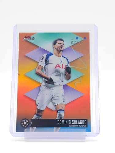 DOMINIC SOLANKE 2025-26 TOPPS FINEST UCC ORANGE REFRACTOR RARE /15 #455 Q2550