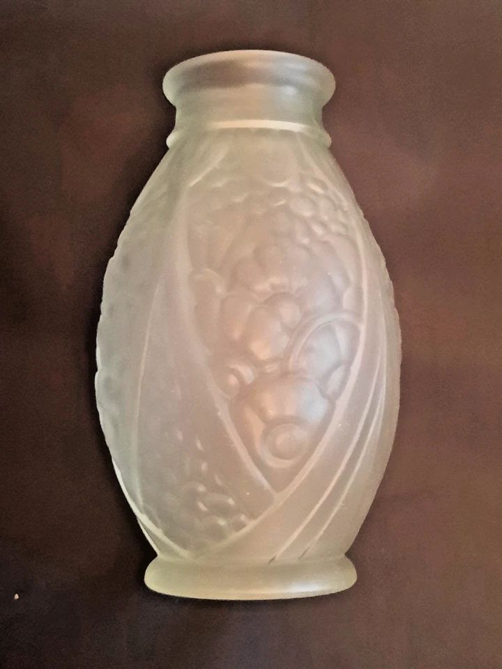 VASE JOMA ART DECO EN VERRE PRESSE MOULE FABRICATION FRANCAISE - Photo 2/4