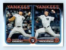 2024 Topps Update Clayton Andrews  / Josh Maciejewski Rookie New York Yankees