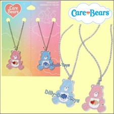 Care Bears Double Necklace Set Grumpy & Love-a-Lot BFF Jewellery Retro Carebears