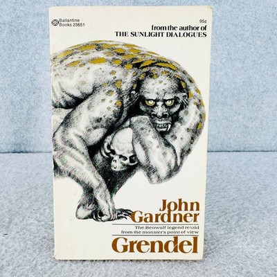 Grendel John Gardner 1973 5th Printing Paperback Beowulf Fantasy Ballantine