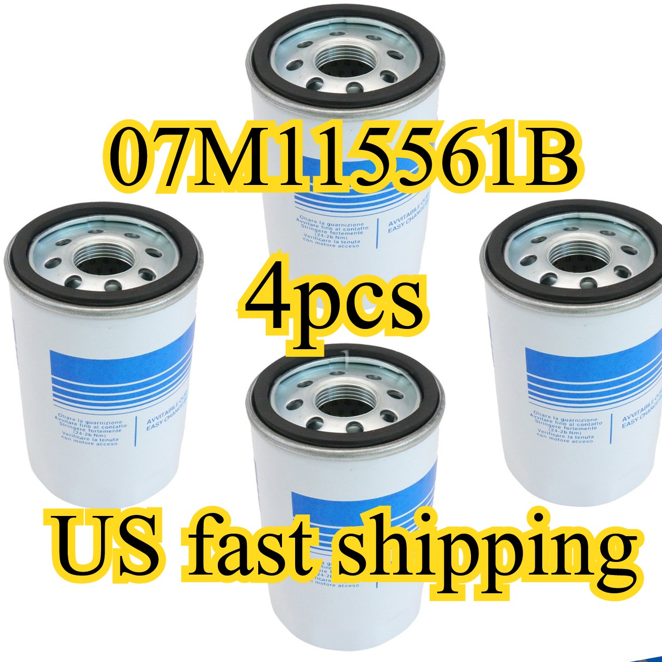 Lamborghini Aventador Oil filters 4 pcs P/N 07M115561B