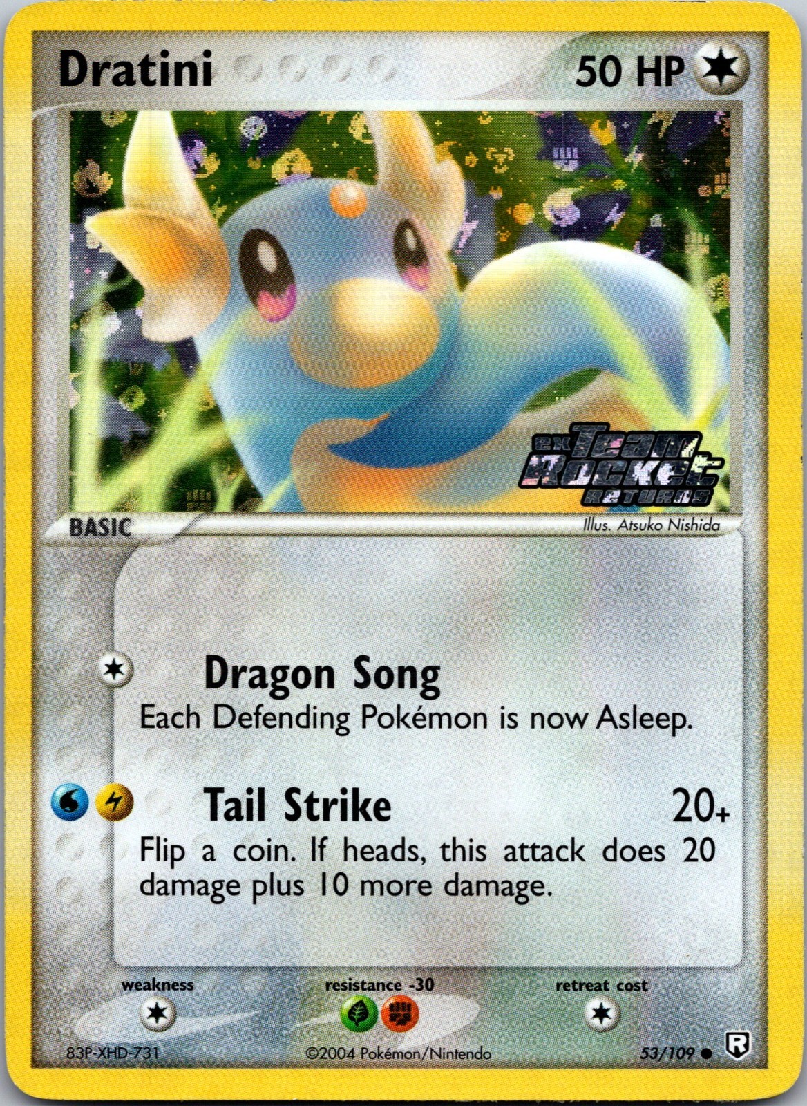 Pokemon Dratini 53/109 EX Team Rocket Returns Reverse Holo LP/MP