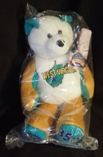 LIMITED TREASURES WEST VERGINIA 35th STATE QUARTER Coin BEAR 9" Plush Sealed