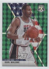 2019-20 Panini Mosaic USA Basketball Green Prizm Karl Malone #257 HOF 9yu