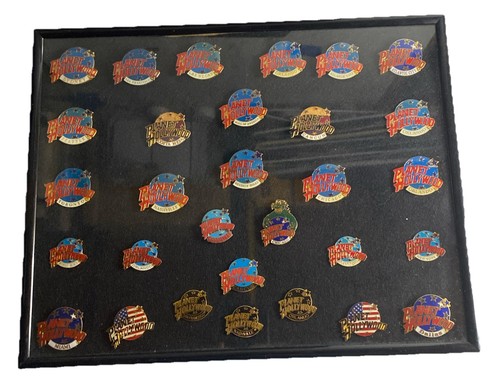 Planet Hollywood Framed City Pin Lot Set Of 30