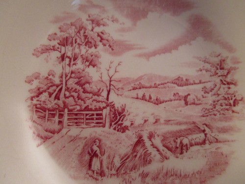 Vintage Alfred Meakin Staffordshire Red Sun-Glow 5er Set Müslischalen - Bild 8 von 11