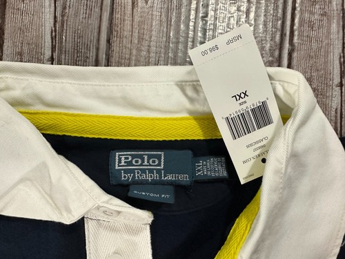 Polo Ralph Lauren rugby heavy cotton polo shirt Navy sz 2XL NWT $98 deadstock - Picture 2 of 5
