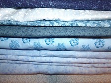 BLUE navy LIGHT FLOWER TONALS leaves COTTON Fabric U-PICK see 4 info 1/2 YD BTHY