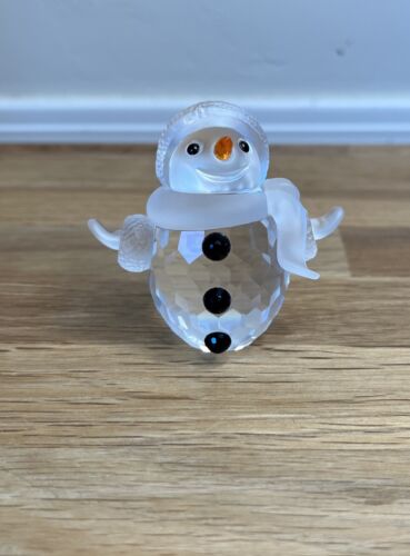 Swarovski Crystal Christmas Snowman Small Figurine No Box