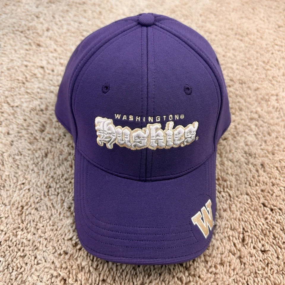Sombrero Washington Huskies Púrpura Antiguo Inglés Logotipo Hechizado NCAA Gorra Ajustable Nuevo de Lote Antiguo Foto 3 de 4