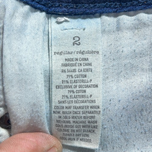 American Eagle Cutoff Denim Shorts Size 2 28x1.5 Distressed Raw Hem Stretch Blue - Picture 6 of 9
