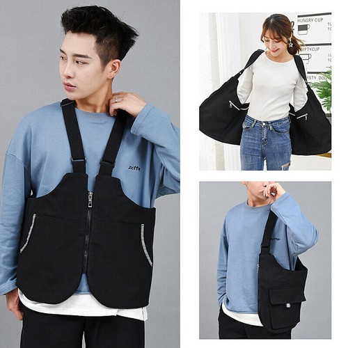 Arbeitskleidung Weste Schultergurt Gürteltasche Canvas Multifunktional Unisex Rucksack - Bild 1 von 26