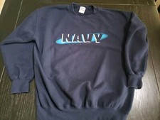 Vintage 90s US Navy Sweatshirt USA Made USN Military Crewneck