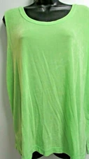 Women's Size 3 Lime Green Sleeveless Tank Top shirt By Multiples