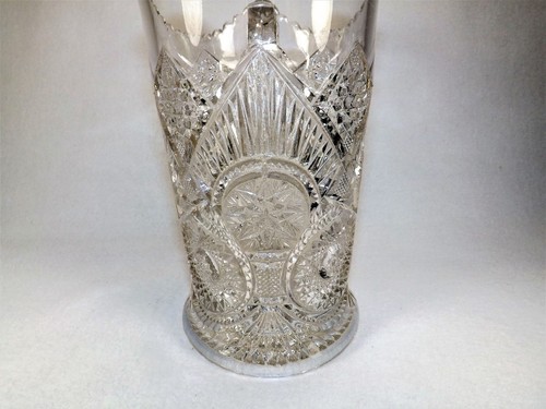 EAPG Jarra Manejado Hermoso Patrón Victoriano Vidrio Transparente Estrella y Arco? 8 1/4" - Imagen 4 de 12