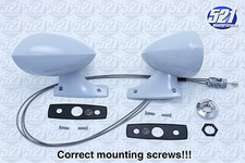 LH RH Pr Primed Painted Mirror CORRECT Screws Fits 70 Challenger Cuda Mopar