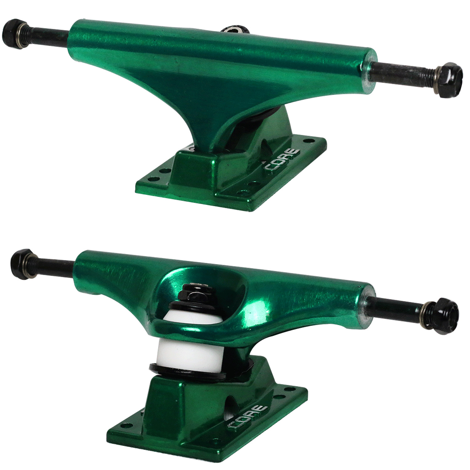 Trucks - Hollow Kingpins, Premium Bushings - Choose Color / 