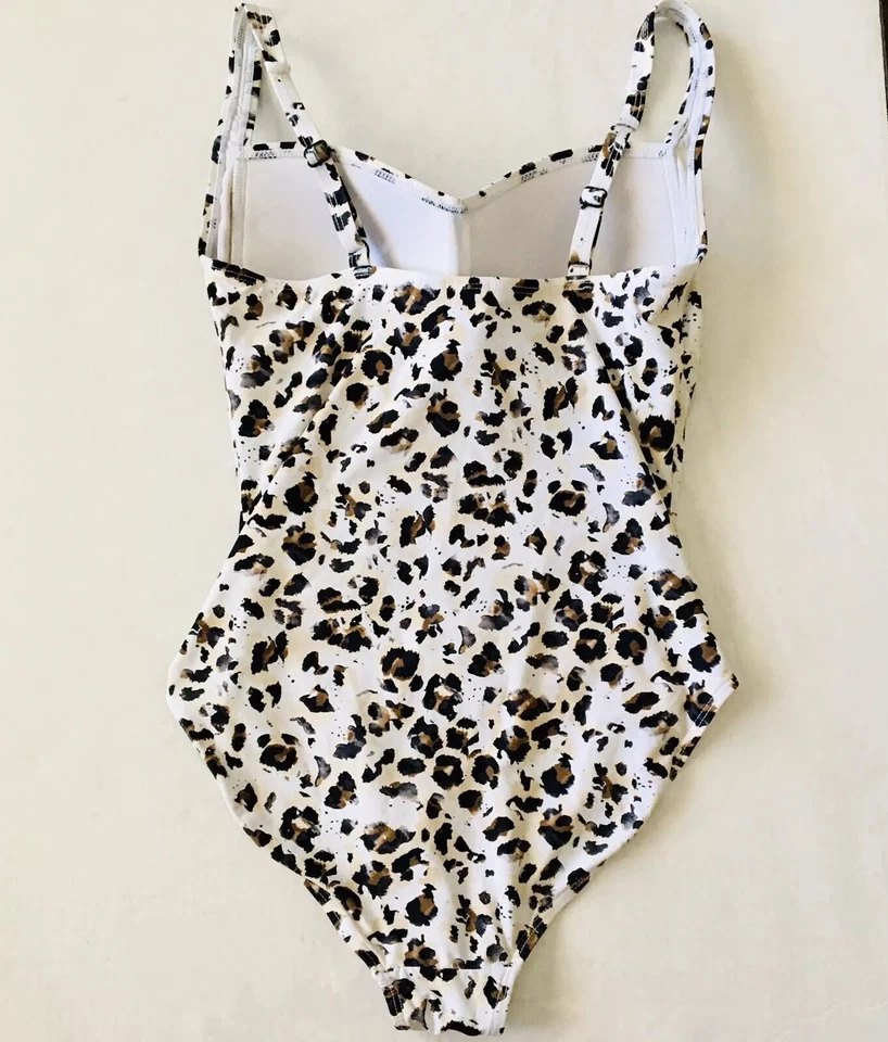 NIP TUCK Joanne Leopardo Twist Front Traje de Baño de Una Pieza Control Abdomen Talla 8 Foto 4 de 4