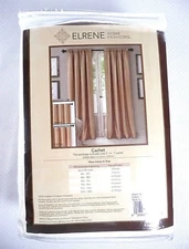 Elrene Drape Window Panel 52" x 84" Ivory Home Fashions Cachet Faux Silk 3-in-1 