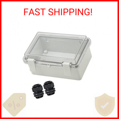 Zulkit Junction Box ABS Plastic Dustproof Waterproof IP65 Electrical Boxes Hinge