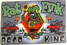 Ed Roth RAT FINK cartoon metal sign
