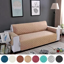 Quilted Sofa Cover Water Resistant Nonslip Couch Slipcover Furniture Protector