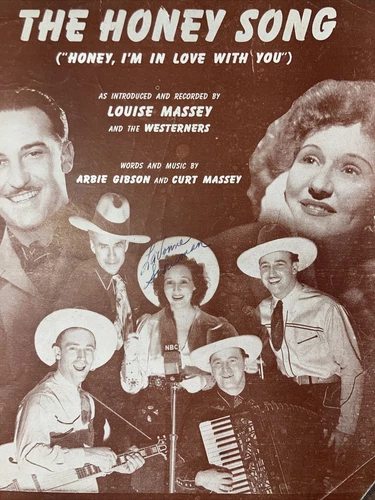 The Honey Song Vtg Sheet Music Louise Massey and the Westerners 1942