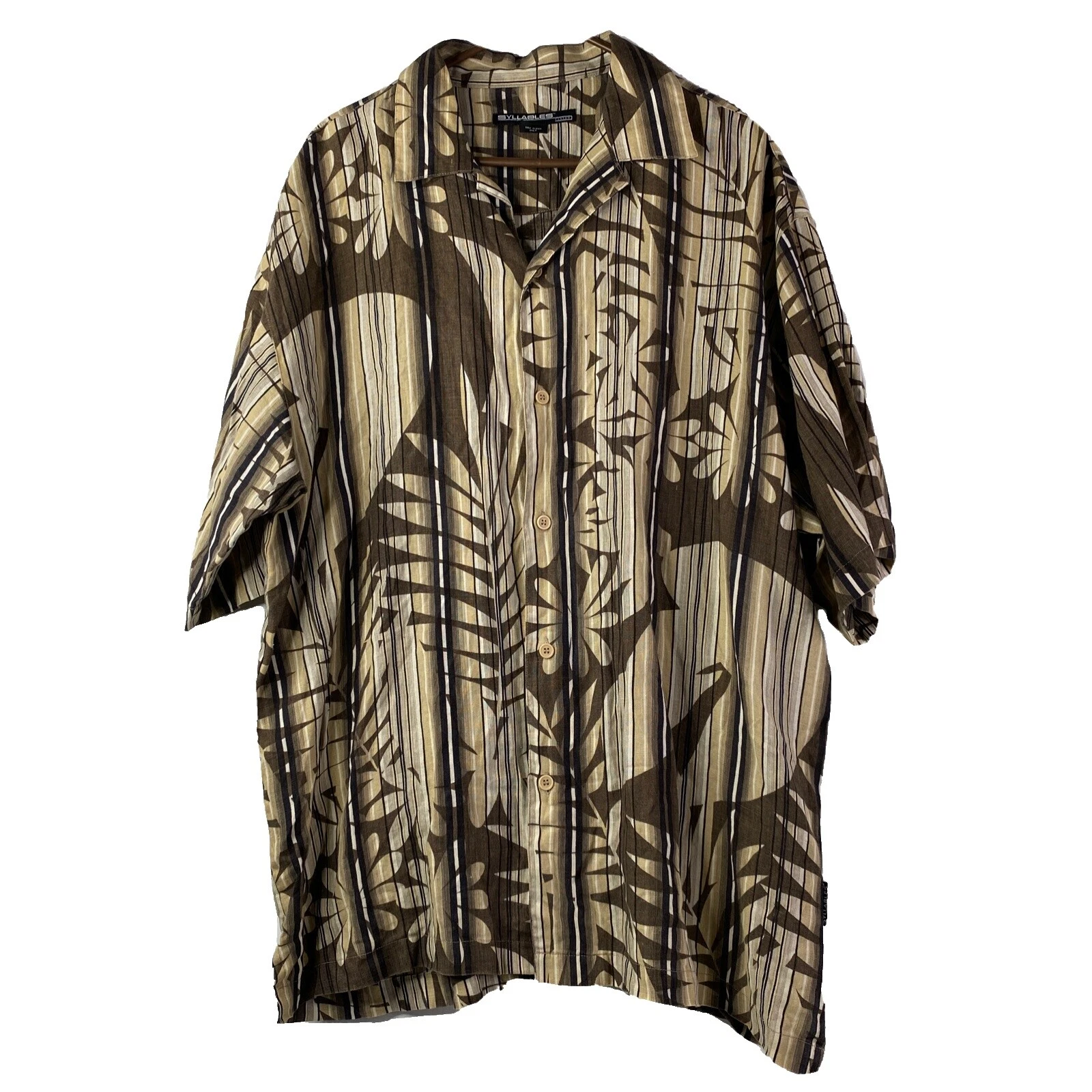 Hawaiian Linen Hawaiian Casual Button-Down Shirts for Men