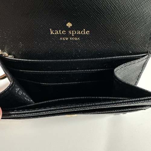 Kate Spade Newbury Lane Petty Black Saffiano Leather Clutch Wallet - Picture 7 of 8