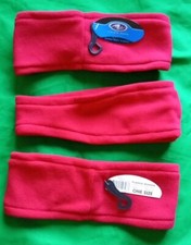 Ear Headband Knit Ear Cover Winter Fall Warmer Classic Red Fleece Package of 3