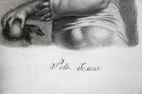 Old drawing after the Italian Renaissance Little Jesus Christ Redeemer - Picture 7 of 9