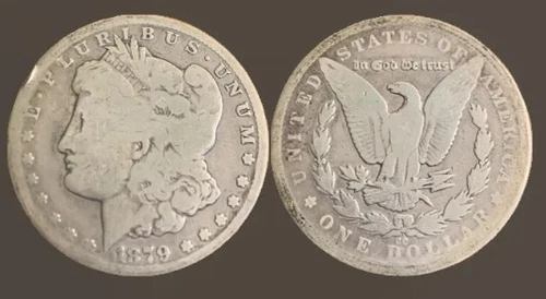 1879-CC Morgan Silver Dollar, Good Condition