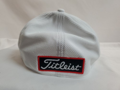 Titleist Pro V1 FJ White Golf Hat Blue Embroidered FootJoy Stretch Fit S/M - 第 4/7 張圖片