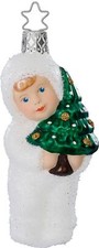 Inge-Glas Snow Kinder Oh Christmas Tree 10016S022 German Orn w/Gift Box