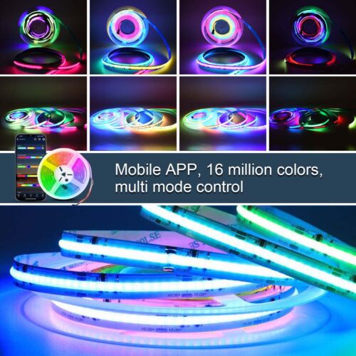 WIFI Control COB LED Strip Lights 720leds/m Pixel WS2811 RGB IC Addressable 12V - Photo 1 sur 24