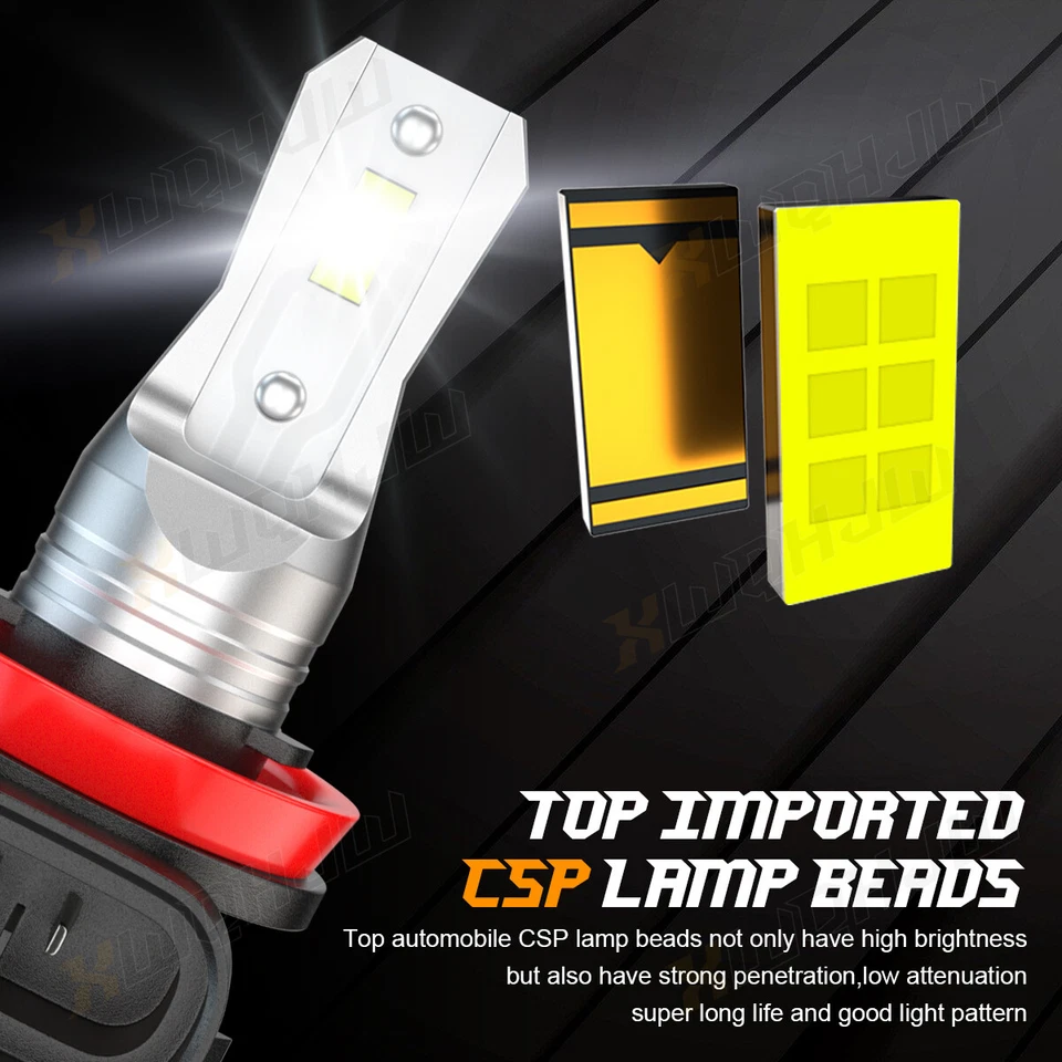 Kit de 6 luces antiniebla LED de haz alto bajo H11 para Nissan Rogue 2014-2020 Foto 2 de 4